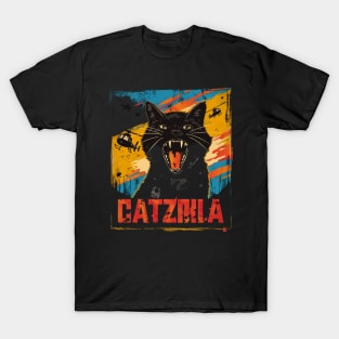 Catzilla Cat Urban Chaos Brought by Giant T-Shirt